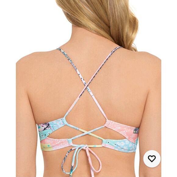 Salt & Cover Patch Maker bikini top SZ D/DD  padded string bikini top beachy - Picture 2 of 9